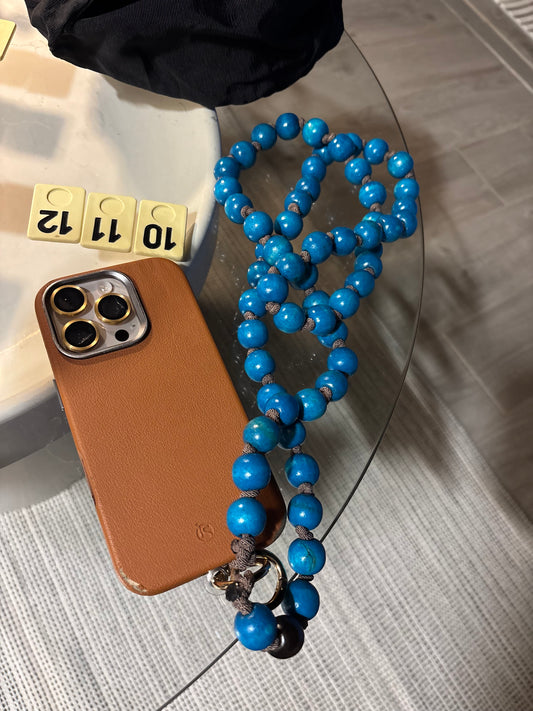 Llavero de bolas azul